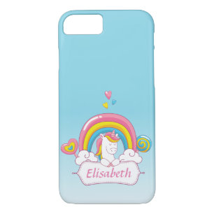 Cute Trendy  Magical Unicorn Custom  gradient blue Case-Mate iPhone Case