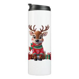 Cute Trendy Modern Funny Christmas Thermal Tumbler