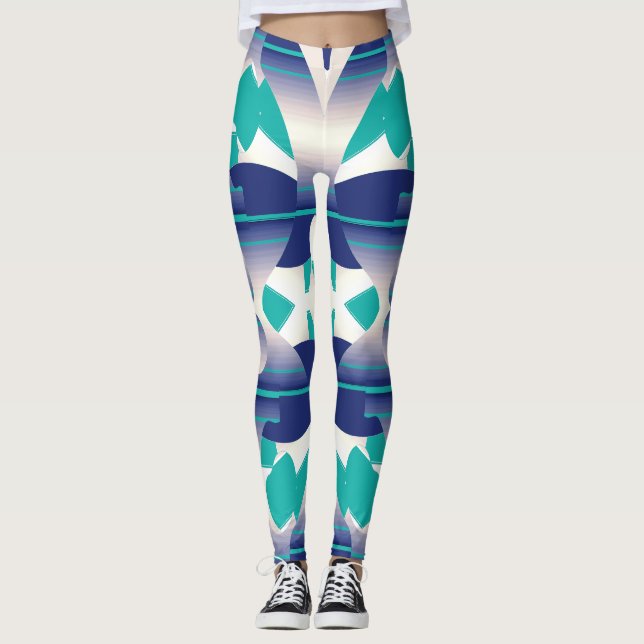 Cute trendy multicolor "Ratti_Creative_Arts"  Leggings (Front)
