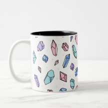 Cute Trendy Pastel Gemstones Gems Crystal Pattern
