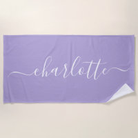Cute Trendy Script Name Personalised Lavender