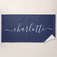Cute Trendy Script Name Personalised Navy Blue