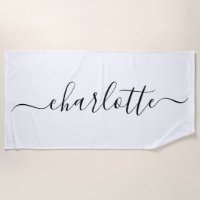 Cute Trendy Script Name Personalised White