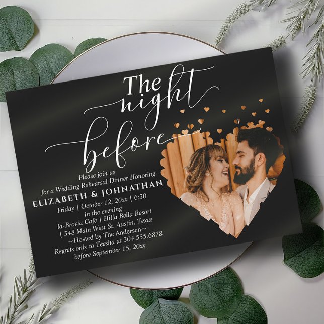 Cute Trendy The Night Before Rehearsal Dinner Invitation (Creator Uploaded)
