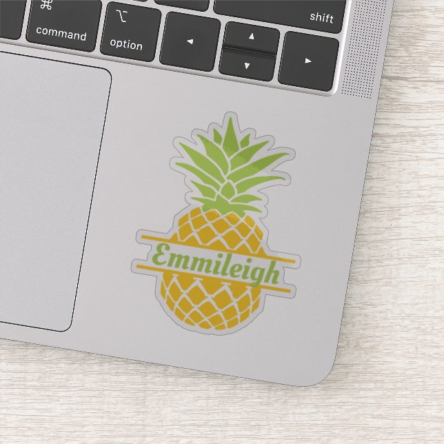 Cute Trendy Yellow Green Pineapple (Detail)