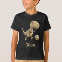 Cute Trex Playing Soccer Personalised
