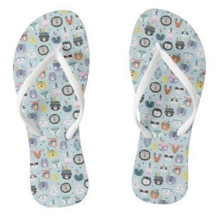 Cute Tribal Face Pattern Jandals