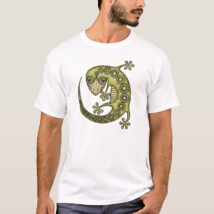 Cute Tribal Green Gecko T-Shirt