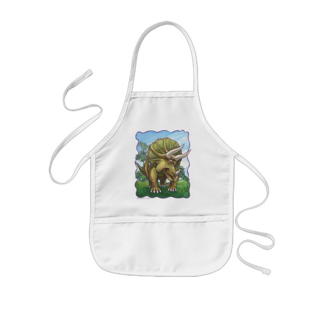 Cute Triceratops Art Gifts & Accessories Kids Apron (Front)