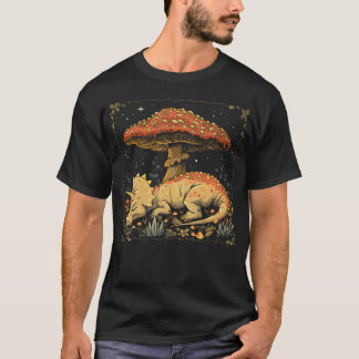 Cute Triceratops Dinosaur Cottagecore Aesthetic Mu T-Shirt