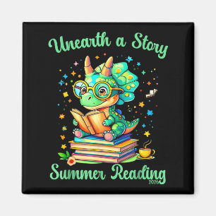 Cute Triceratops Unearth a Story 2026 Summer Magnet