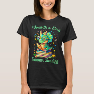 Cute Triceratops Unearth a Story 2026 Summer T-Shirt