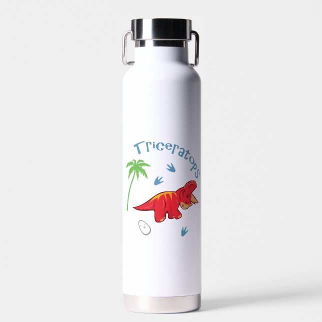Cute Triceratops Water Bottle (Front)