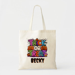 Cute Trick or Treat Candy Sack Tote Bag