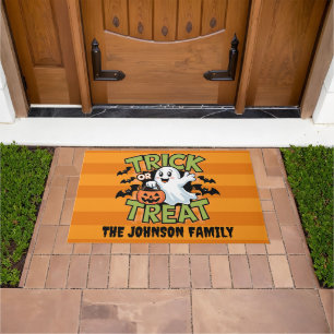 Cute Trick or Treat Doormat