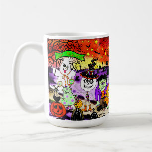 Cute Trick or Treaters Halloween Spooky Fun Coffee Mug
