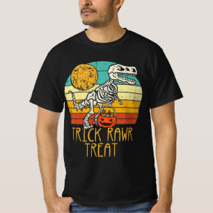 Cute Trick Rawr Treat Skeleton Trex Toddler Boys H T-Shirt