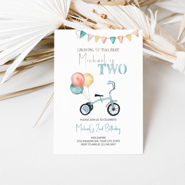 Cute Trike First Birthday Invitation  (Creator Uploaded)