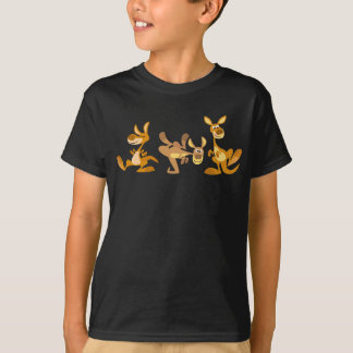 Cute Trio of Cartoon Kangaroos Children T-Shirt