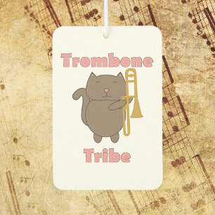 Cute Trombone Cat “Trombone Tribe” Cartoon Car Air Freshener
