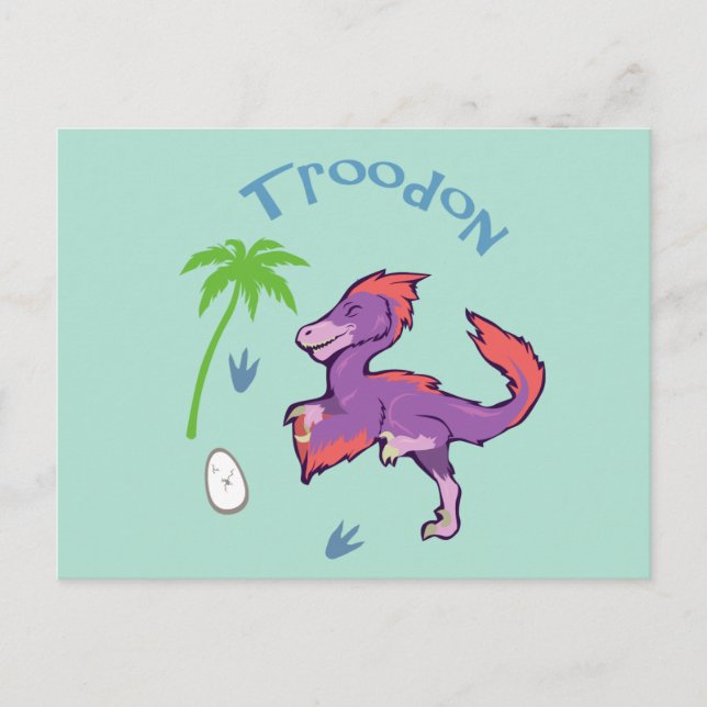 Cute Troodon Postcard (Front)
