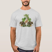 Cute tropical animals composition