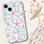 Cute Tropical Beach Pattern iPhone 15 Case<br><div class="desc">A cute and trendy watercolor beach pattern, boasting a blend of captivating pink and teal shades reminiscent of a beach house paradise. Embrace the essence of summer with this coastal-inspired design, adorned with whimsical sea stars that exude a nautical charm. Elevate the ambiance further by exploring a myriad of background...</div>