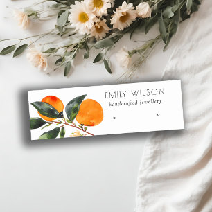 Cute Tropical Boho Mandarin Stud Earring Display Mini Business Card
