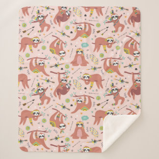 Cute Tropical Christmas Sherpa Blanket