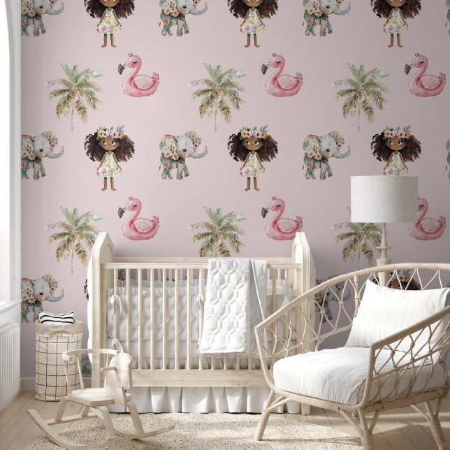 Cute Tropical Fairytale  Wallpaper (Kids)