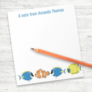 Cute Tropical Fish Personalised Notepad