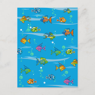 Cute Tropical Fish Postcard