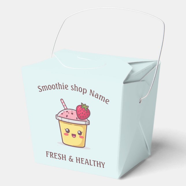 Cute Tropical Fruit Smoothies Fruit Kitchen shop Favour Box (Front)