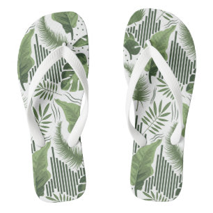 Cute Tropical leaf pattern Jandals