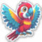 Cute Tropical Macaw Parrot Bird Cartoon Graphic 🦜