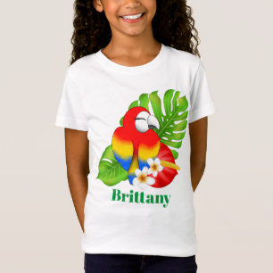 Cute Tropical parrot add name T-Shirt