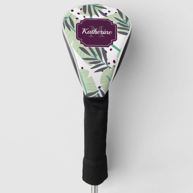 Cute Tropical Pattern Golf Head Cover (Front)