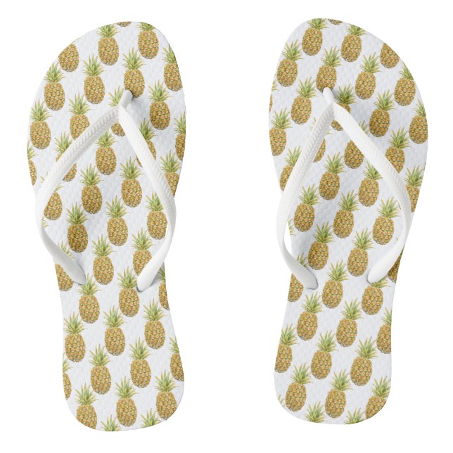 Cute Tropical Pineapple Pattern Jandals (Footbed)