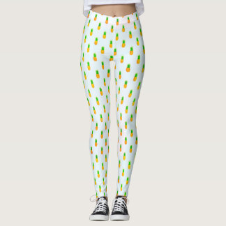 Cute Tropical Pineapple Pattern Leggings