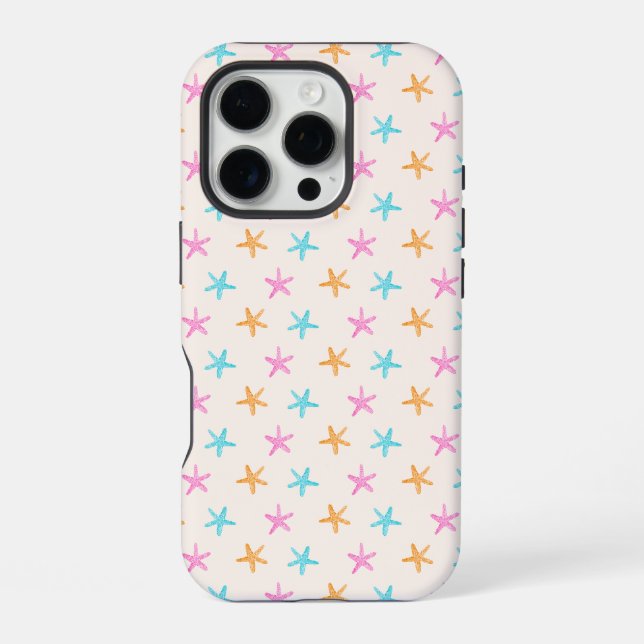 Cute Tropical Starfish Pattern iPhone Case (Back)