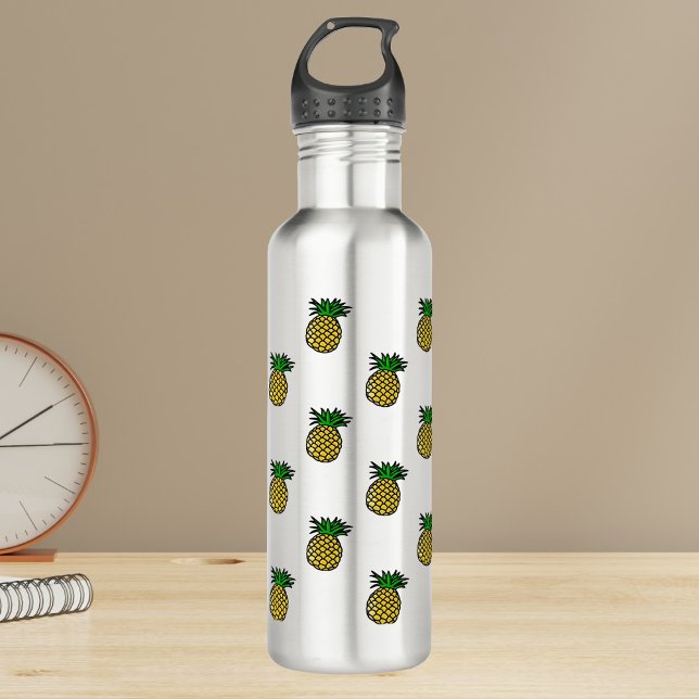 Cute Tropical Summer Fruits Pineapples Pattern 710 Ml Water Bottle (Creator Uploaded)