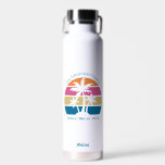 Cute Tropical Sunset Palm Tree Personalised Beach Water Bottle<br><div class="desc">This cute tropical palm tree sunset water bottle is perfect for a spring break trip with your college sorority friends or a fun cruise ship getaway vacation with the family. Personalise a set of customised bottles as a fun keepsake for your group outing to the beach or an island family...</div>