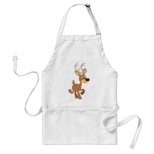Cute Trotting Cartoon Deer Apron (Front)