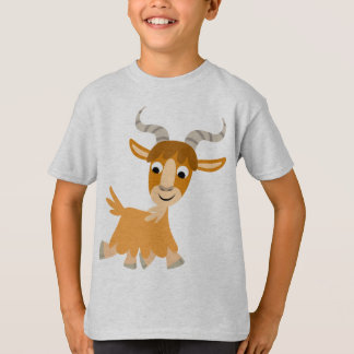 Cute Trotting Cartoon Goat Children T-Shirt