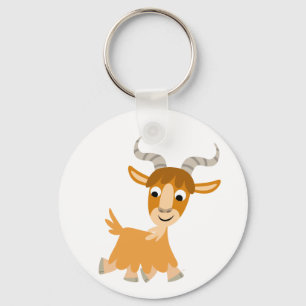 Cute Trotting Cartoon Goat Keychain