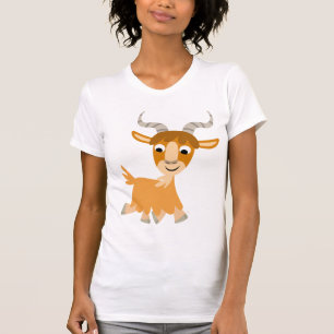 Cute Trotting Cartoon Goat Women T-Shirt