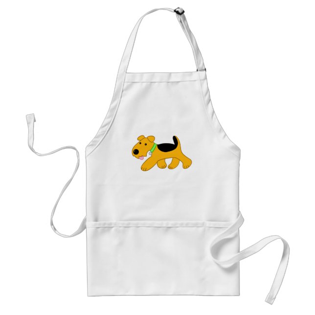 Cute Trotting Puppy Dog Apron (Front)