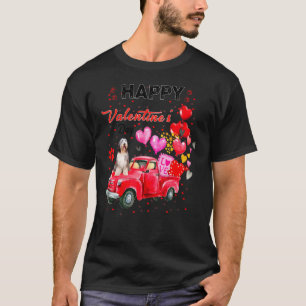 Cute Truck Bearded Collie Valentines Day Costume B T-Shirt
