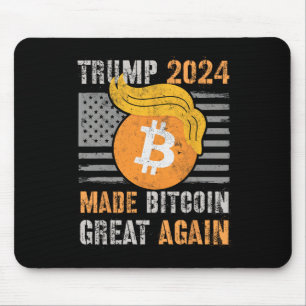Cute Trump 2024 Made Bitcoin Great Again President Mouse Pad