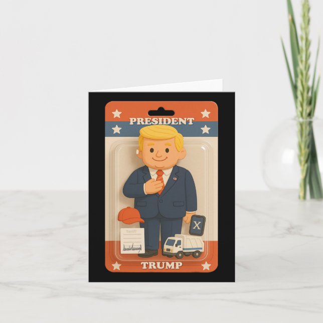 Cute Trump Action Figure Trend Shirt  Card (Front)